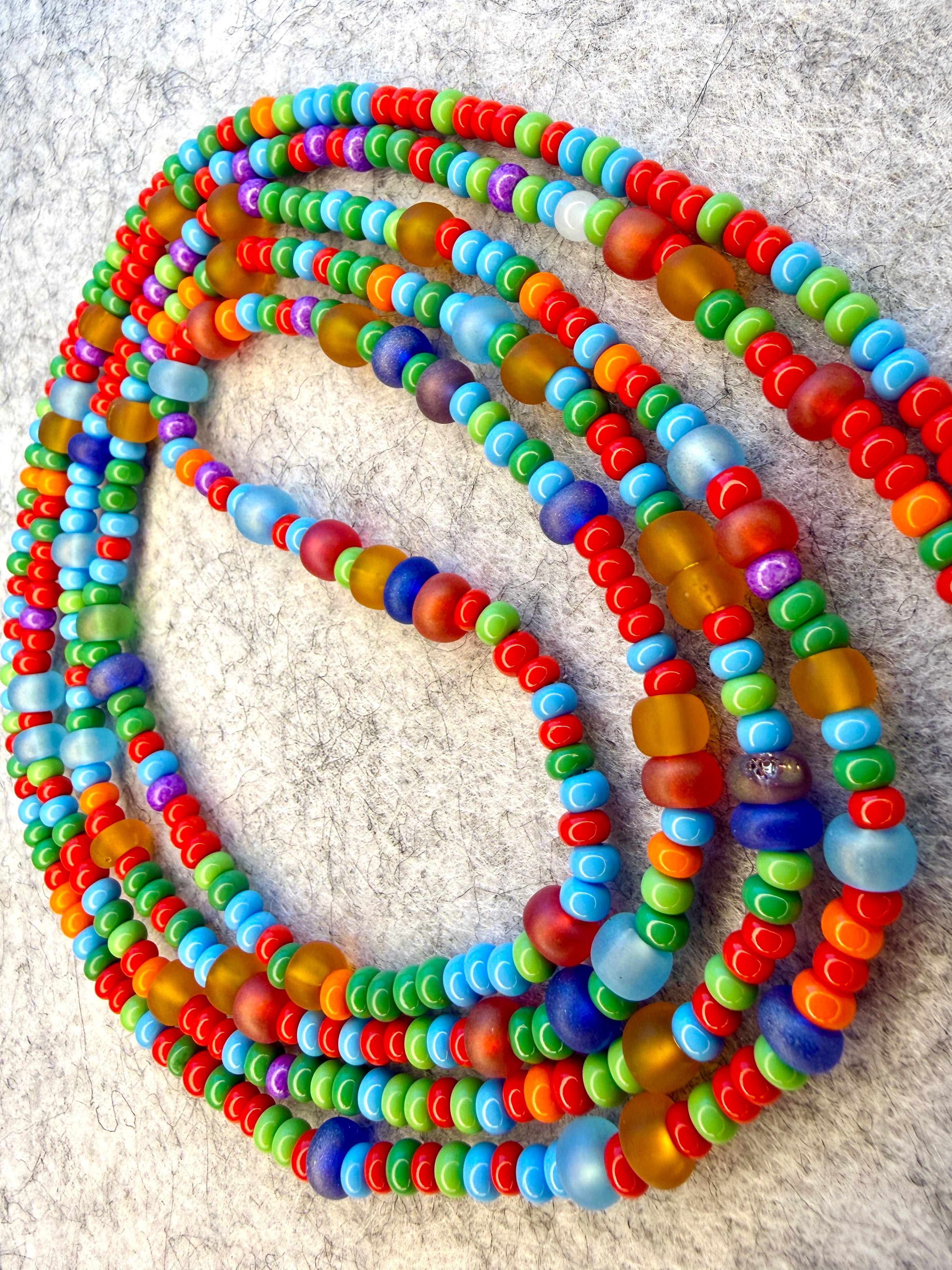 Multi Color Seadbead Waistbeads