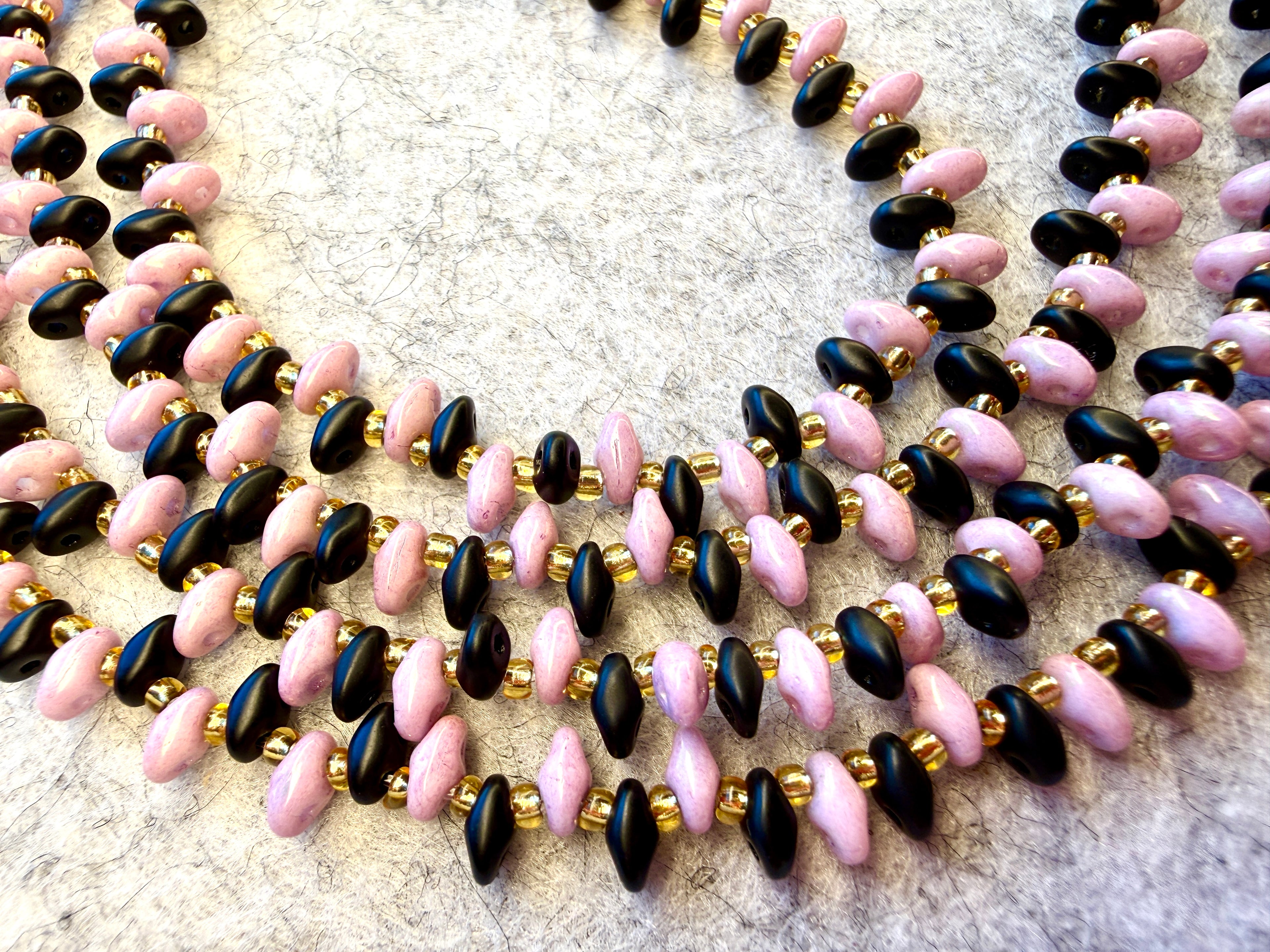 Pink Black Unique Waistbeads (Wire Only)