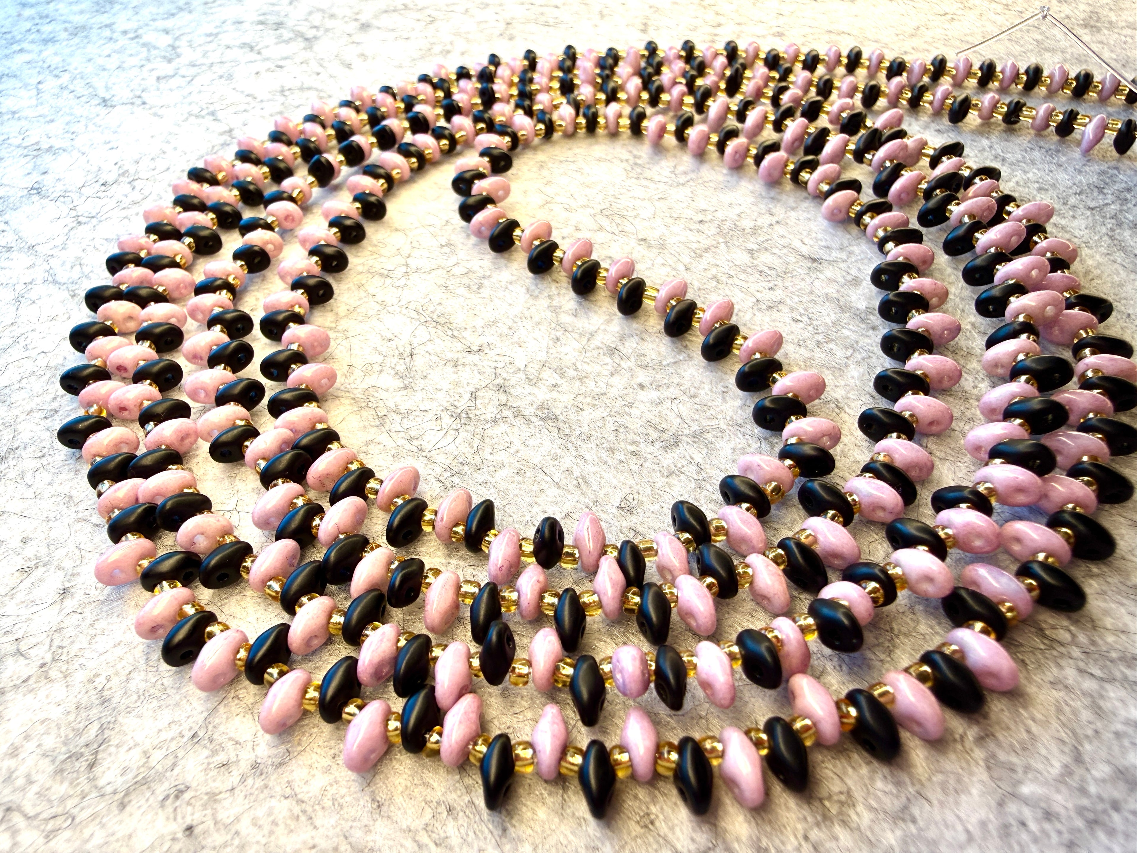 Pink Black Unique Waistbeads (Wire Only)
