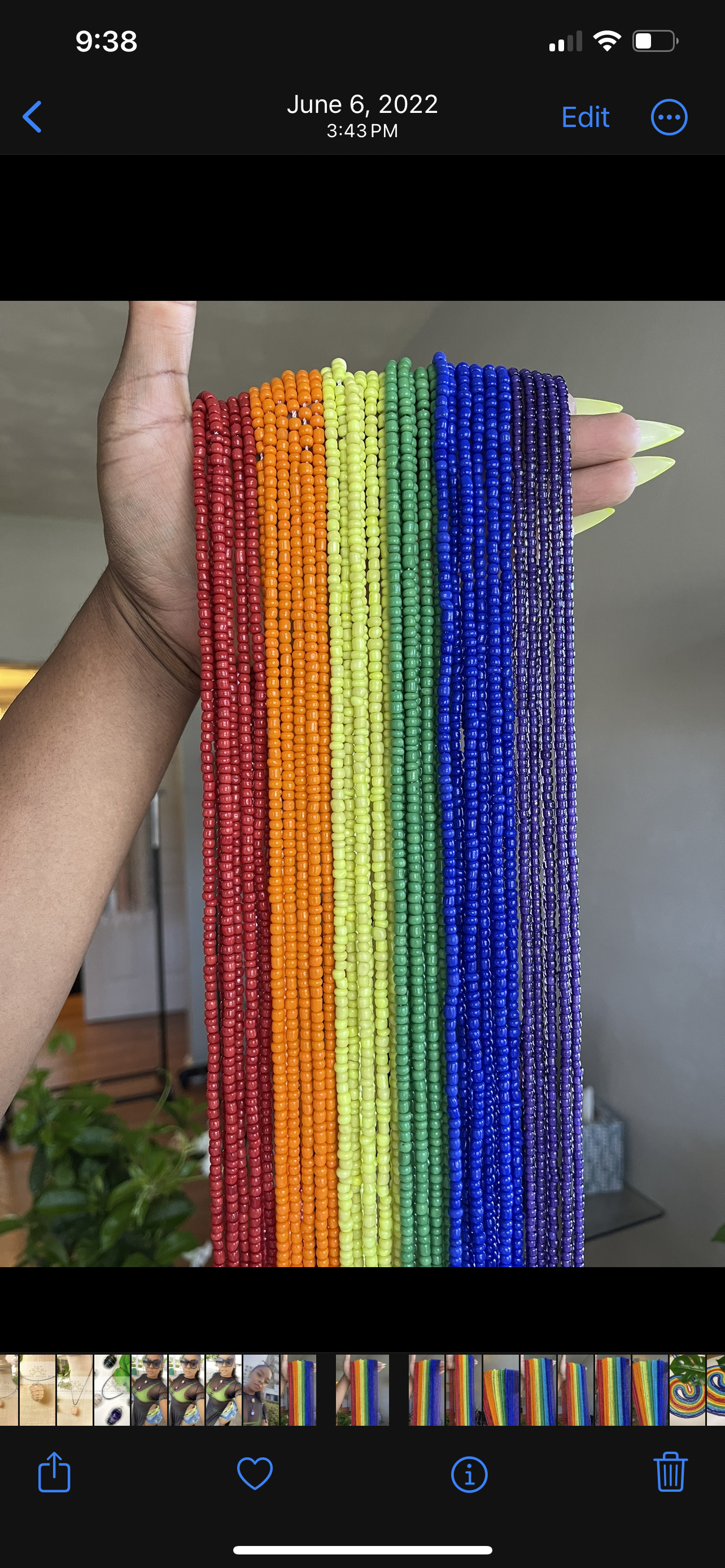 Solid Color Seadbead Waistbeads