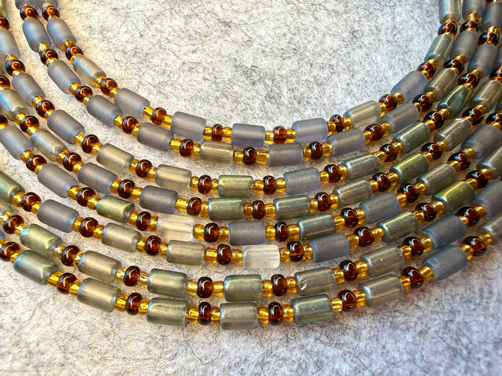 Gray Tube Unique Waistbeads (Wire Only)