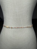 Pink Peach White Gold Seadbead Waistbeads and Glow in the Dark Disk