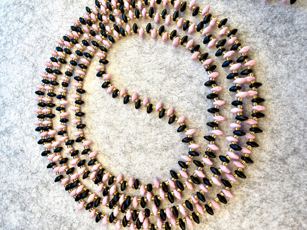 Pink Black Unique Waistbeads (Wire Only)
