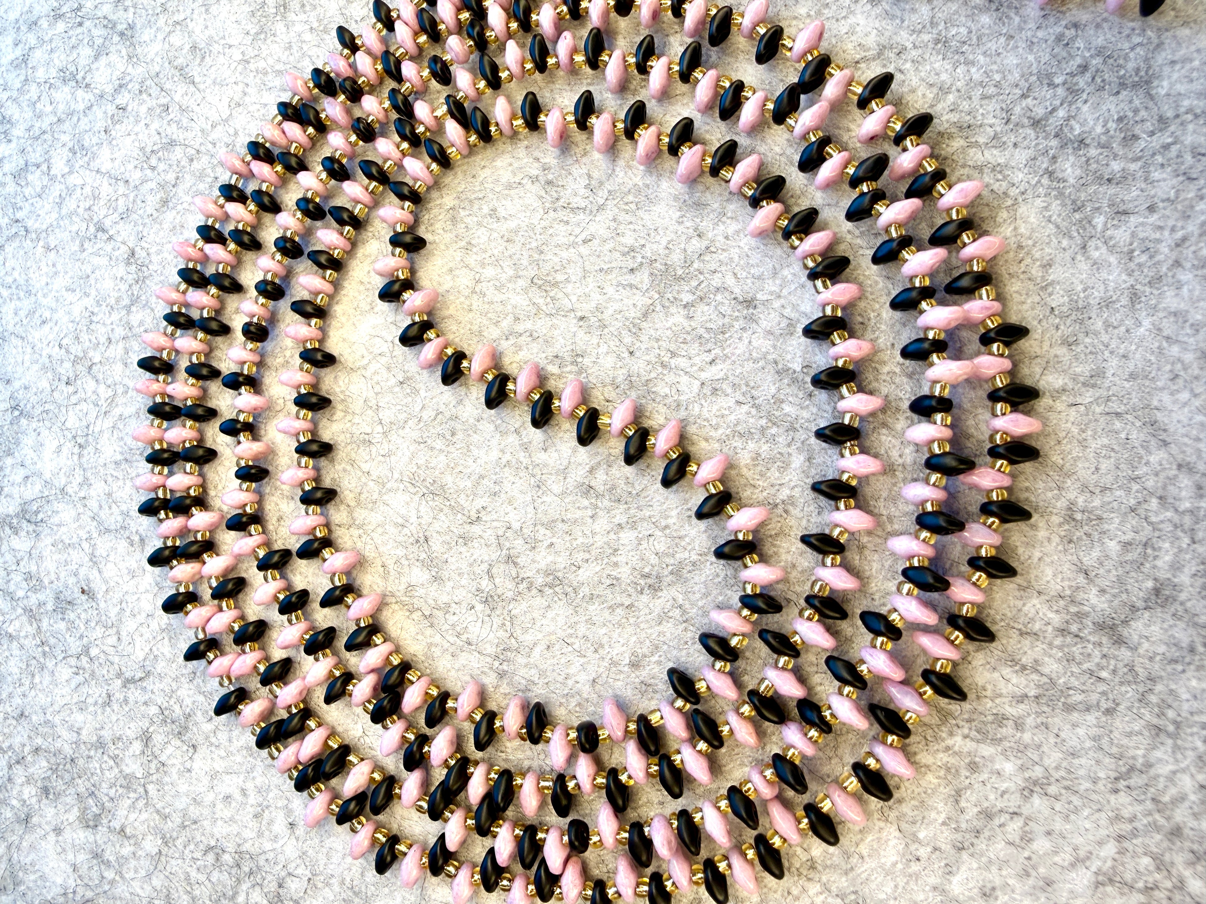 Pink Black Unique Waistbeads (Wire Only)