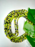 Green Yellow Silver Black Seadbead Waistbeads (11)