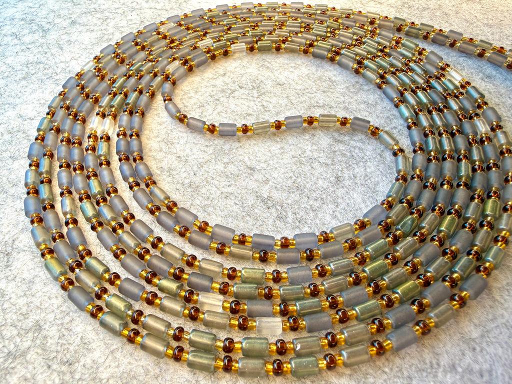 Gray Tube Unique Waistbeads (Wire Only)