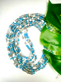 Blue White Gray Clear Seadbead Waistbeads (5)