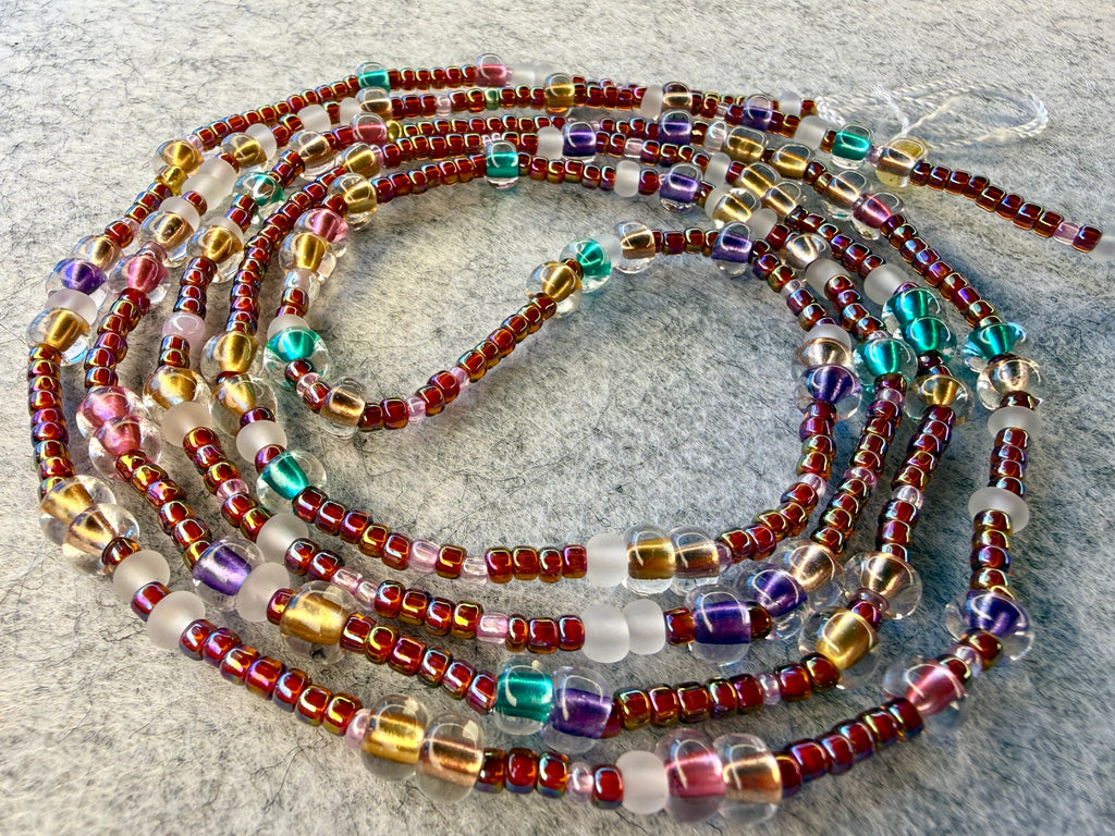 Colorful Multicolor Seadbead Waistbeads