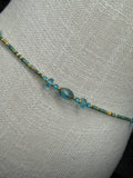 Turquoise Tan Seadbead Waistbeads with Accent Beads