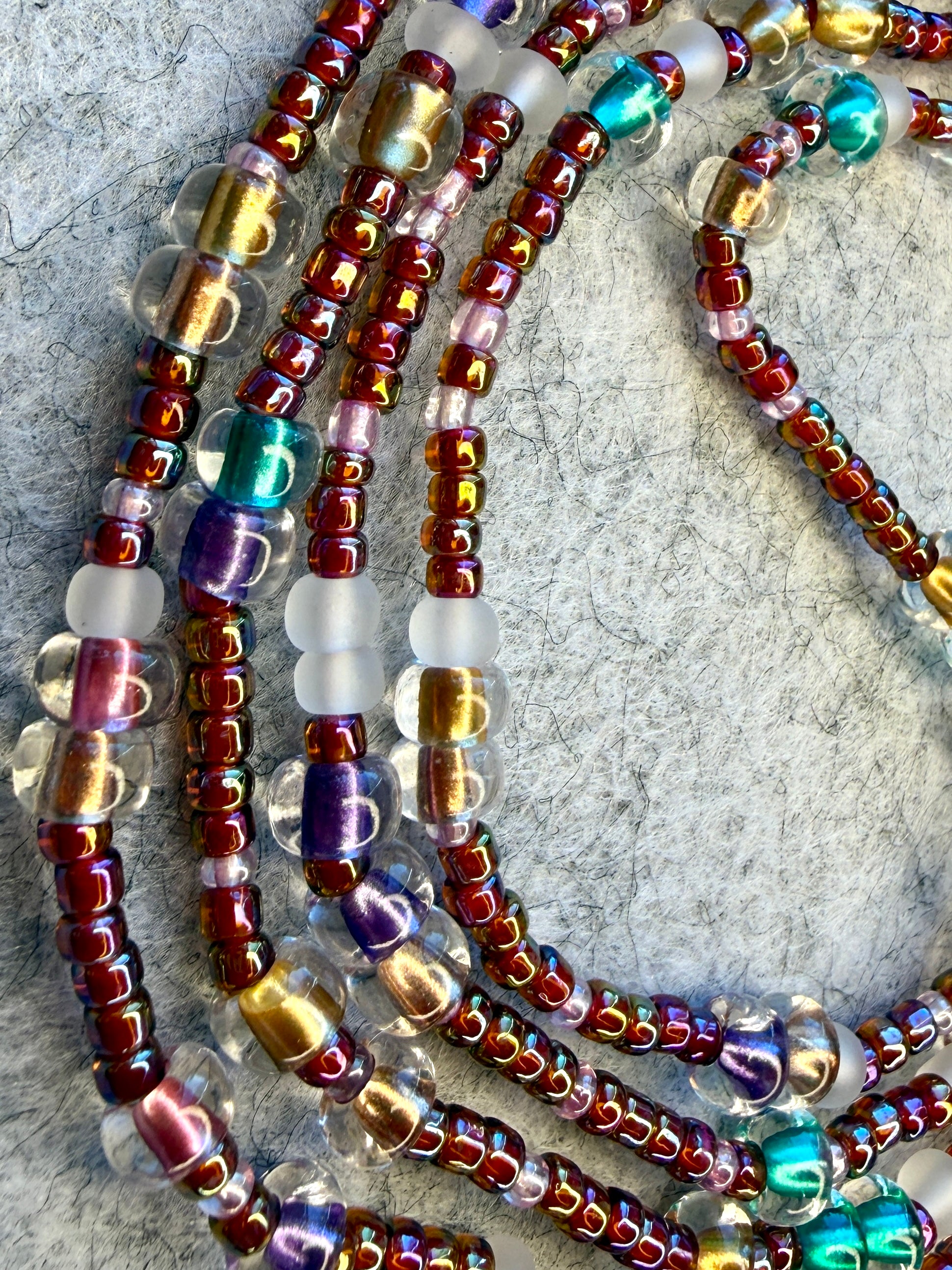 Colorful Multicolor Seadbead Waistbeads